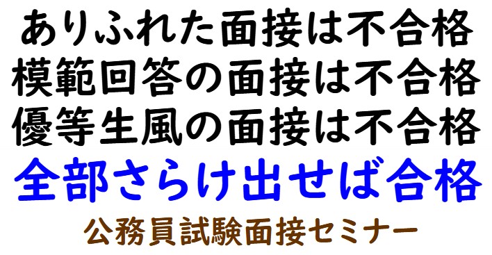 公務員試験面接セミナー 志望動機 自己PR 模擬面接 面接カード作成